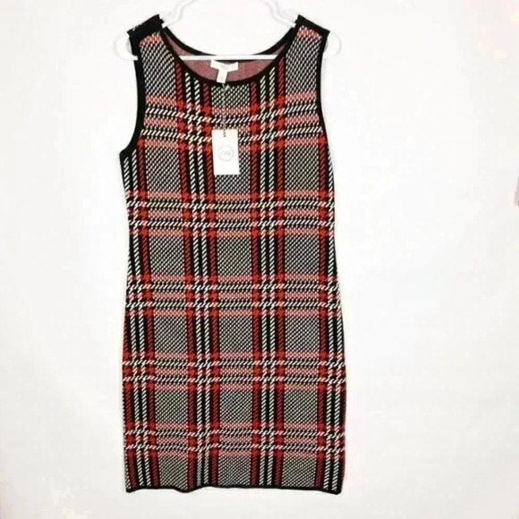 1901 Plaid Houndstooth Sweater Dress Small - Picture 2 of 8